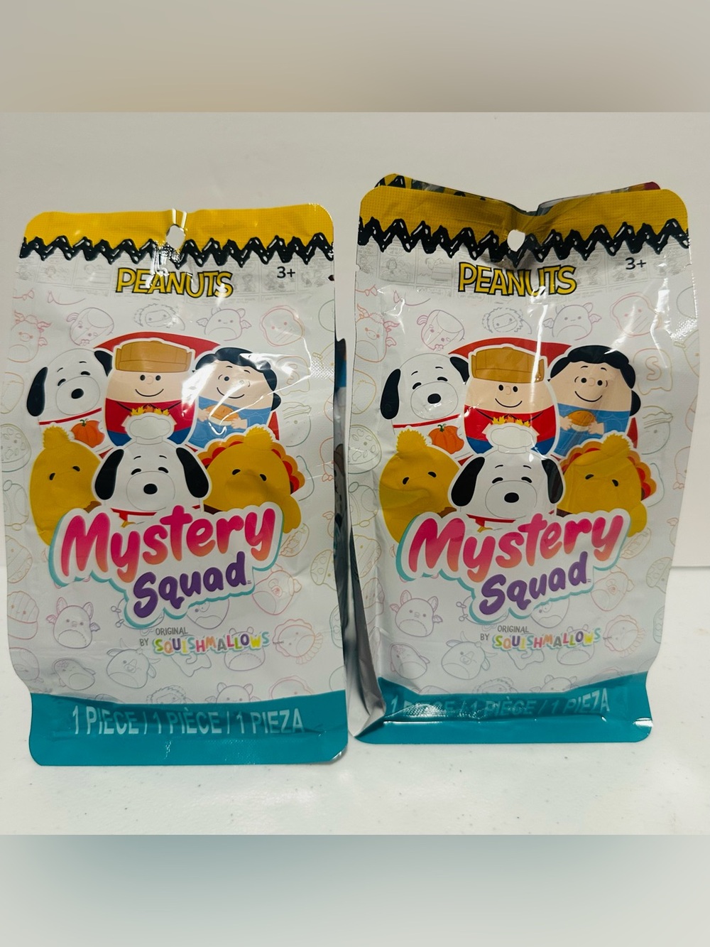 2 Peanuts Mystery Squad Squishmallow Bags - Hard to find!!!